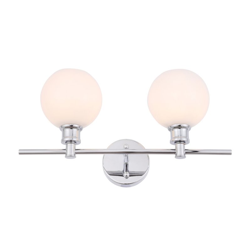 Pemberly Row 2-Light Metal Wall Sconce with Frosted White Glass