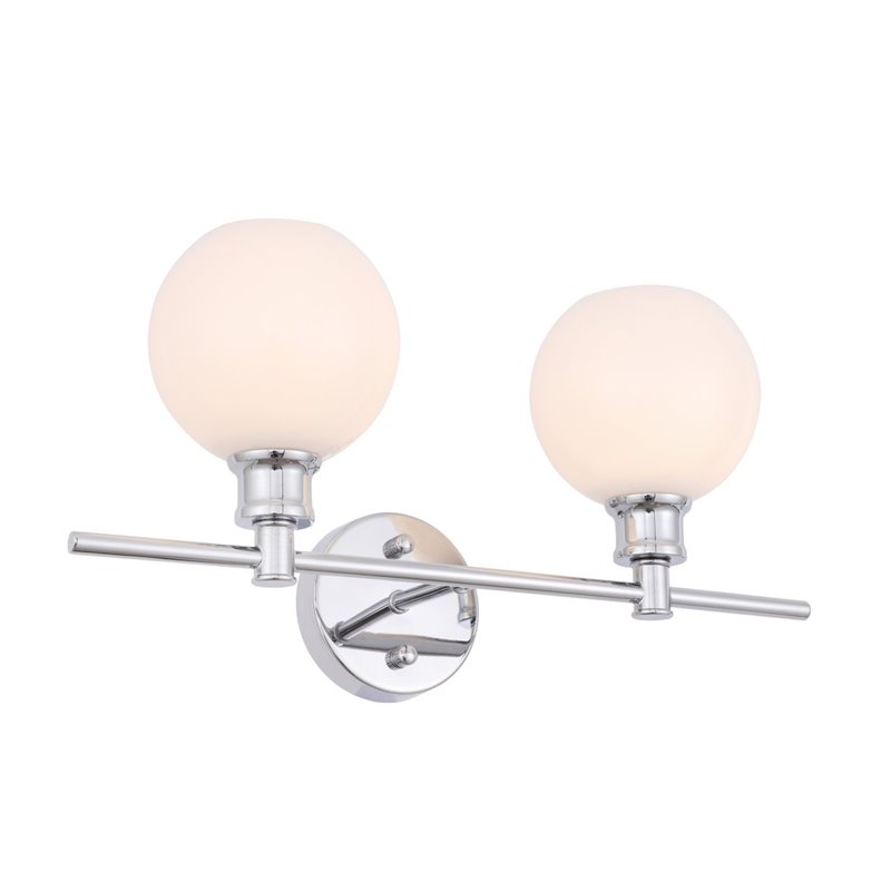 Pemberly Row 2-Light Metal Wall Sconce with Frosted White Glass