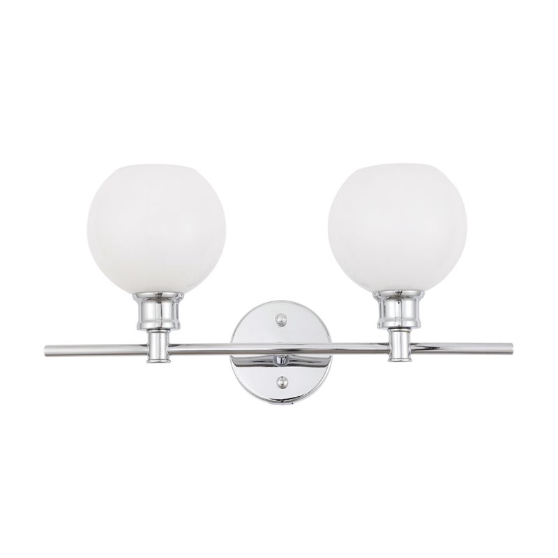 Pemberly Row 2-Light Metal Wall Sconce with Frosted White Glass