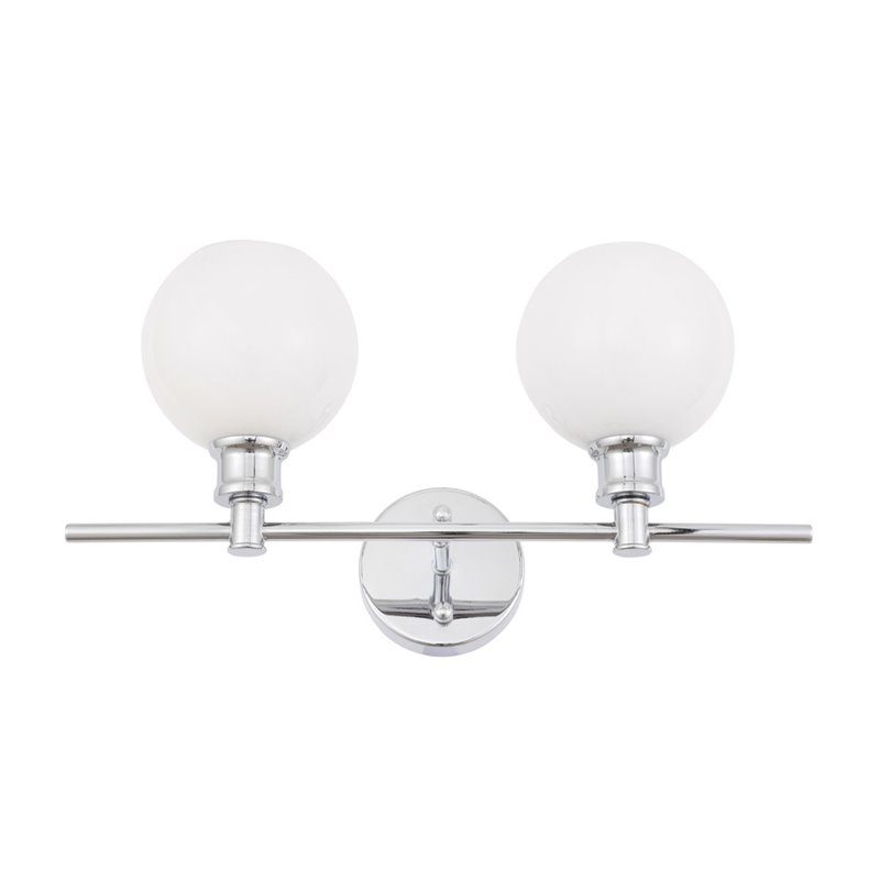Pemberly Row 2-Light Metal Wall Sconce with Frosted White Glass