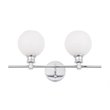 Pemberly Row 2-Light Metal Wall Sconce with Frosted White Glass