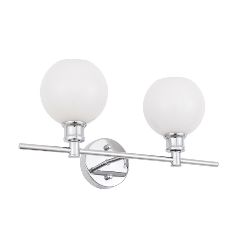 Pemberly Row 2-Light Metal Wall Sconce with Frosted White Glass