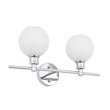 Pemberly Row 2-Light Metal Wall Sconce with Frosted White Glass