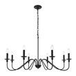 Pemberly Row 8-Light Metal Pendant Chandelier in Matte Black Finish