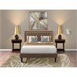 Pemberly Row 3-Piece Wood Queen Bedroom Set in Brown Mahogany