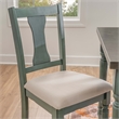 Pemberly Row Wood Six Piece Upholstered Dining Set with Bench in Teal Blue