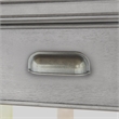Pemberly Row Solid Wood End Table with Drawer in Smoke Gray Finish