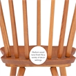 Pemberly Row Set of 2 Windsor Back Side Chairs in Medium Oak Brown