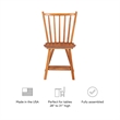 Pemberly Row Set of 2 Windsor Back Side Chairs in Medium Oak Brown