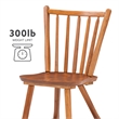 Pemberly Row Set of 2 Windsor Back Side Chairs in Medium Oak Brown