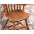 Pemberly Row Set of 2 Windsor Back Side Chairs in Medium Oak Brown