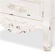 Pemberly Row 3-Drawer Solid Wood End Table in Walnut Brown/Antique White