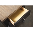 Pemberly Row Side Table in Antique Oak and Matte Black Wood Finish