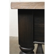Pemberly Row Side Table in Antique Oak and Matte Black Wood Finish
