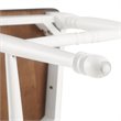 Pemberly Row Distressed White & Brown Rubberwood Bar Stool Set of 2