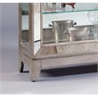 Pemberly Row 5-Shelf Mirrored Curio Cabinet in Aged Silver Finish