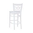Pemberly Row Bar Stools in White Beechwood Set of 2 with Footrest