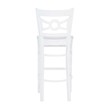 Pemberly Row Bar Stools in White Beechwood Set of 2 with Footrest
