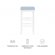 Pemberly Row Faux Leather Bar Stools in White and Blue Set of 2