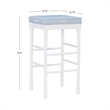 Pemberly Row Faux Leather Bar Stools in White and Blue Set of 2