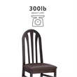 Pemberly Row Set of 2 Faux Leather Dining Chairs in Dark Brown