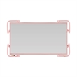 Pemberly Row Metal and Mirrored 2-Level Rolling Bar Cart in Pink