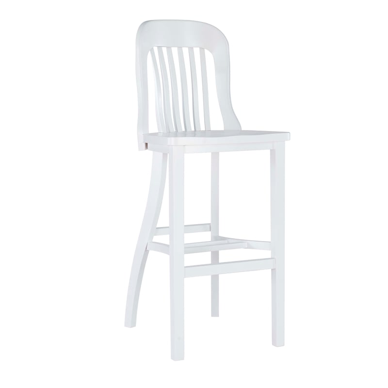 Pemberly Row Set of 2 Commercial Grade Counter Stools in Glossy White