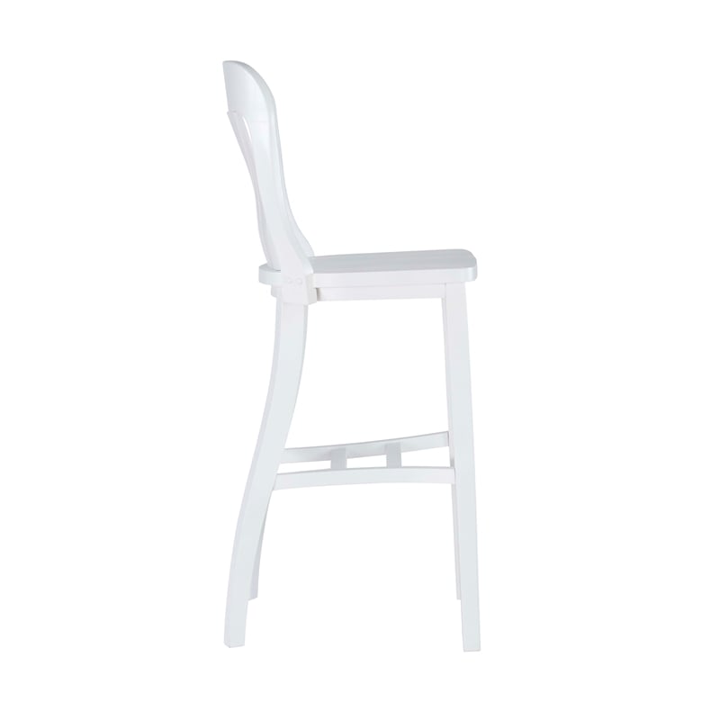 Pemberly Row Set of 2 Commercial Grade Counter Stools in Glossy White