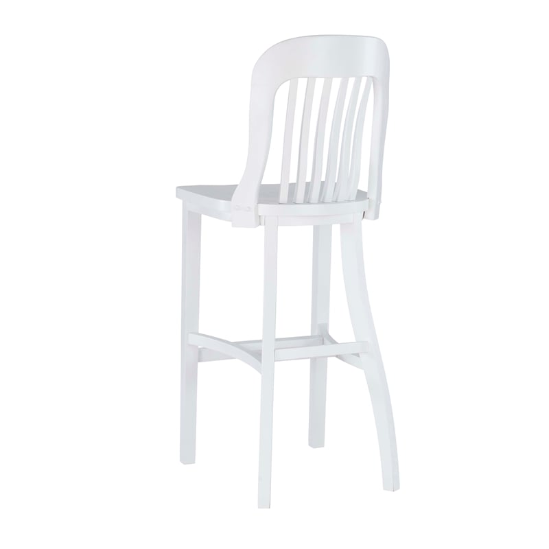 Pemberly Row Set of 2 Commercial Grade Counter Stools in Glossy White