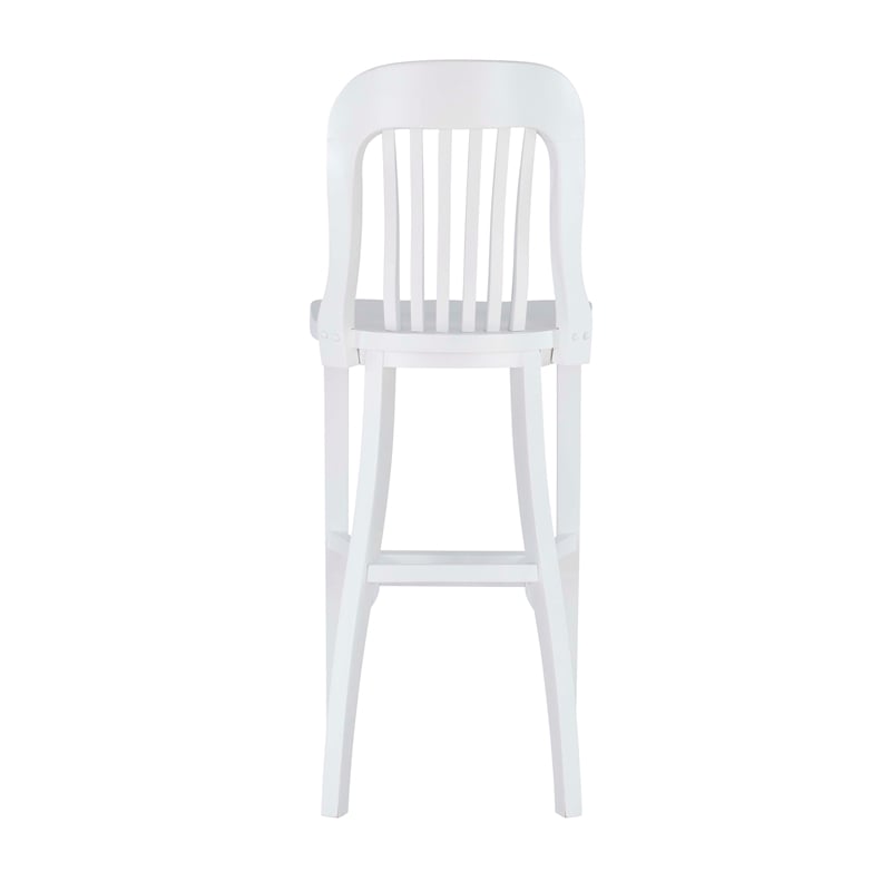 Pemberly Row Set of 2 Commercial Grade Counter Stools in Glossy White