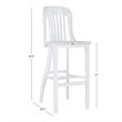 Pemberly Row Set of 2 Commercial Grade Counter Stools in Glossy White