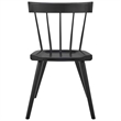 Pemberly Row Spindle Back Elm Wood Dining Chair in Black Finish