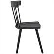 Pemberly Row Spindle Back Elm Wood Dining Chair in Black Finish