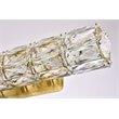 Pemberly Row Valetta Linear Wall Sconce with LED in Gold and Crystal