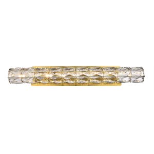 Pemberly Row Valetta Linear Wall Sconce with LED in Gold and Crystal