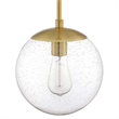 Pemberly Row Gracelyn Pendant with Clear Seedy Glass Satin Gold