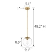 Pemberly Row Gracelyn Pendant with Clear Seedy Glass Satin Gold