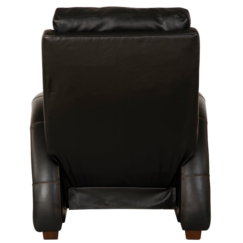 Pemberly Row Zero Gravity Leather Recliner with Massage in Black