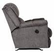Pemberly Row Power Rocker Recliner in Grey Polyester with USB Port