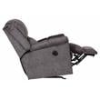 Pemberly Row Power Rocker Recliner in Grey Polyester with USB Port