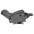 Pemberly Row Power Rocker Recliner in Grey Polyester with USB Port
