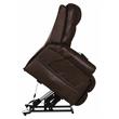 Pemberly Row Power Lift Recliner with Heat Massage in Chocolate Fabric