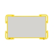 Pemberly Row Metal Rolling Bar Cart with Mirrored Shelves in Yellow