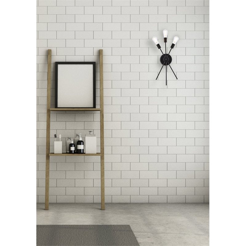 Pemberly Row 3-Light Metal Bath Sconce in Black Modern Design