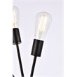 Pemberly Row 3-Light Metal Bath Sconce in Black Modern Design
