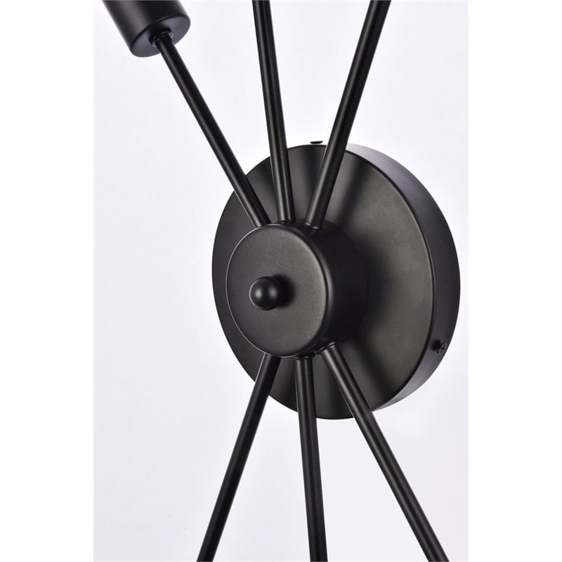 Pemberly Row 3-Light Metal Bath Sconce in Black Modern Design