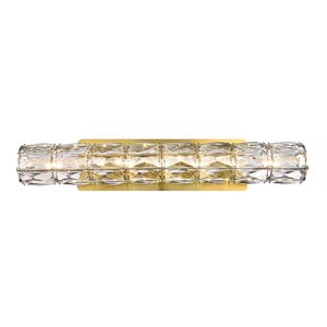 Pemberly Row 24&quot Metal Wall Sconce with Crystal LED in Gold