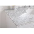 Pemberly Row Solid Wood and Metal Single Bathroom Vanity in White 42