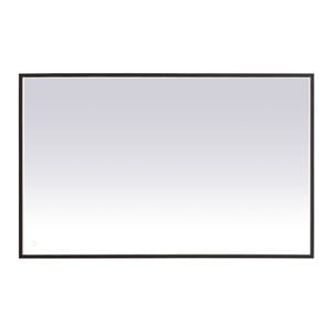 Pemberly Row 30x48&quot LED Mirror with Aluminum Frame in Black