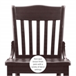 Pemberly Row Set of 2 Slat Back Wood Bar Stools in Dark Brown Finish